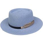 Chapeaux de paille bleues claires en paille Pays Tailles uniques look fashion pour femme 
