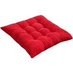 Galettes de chaise rouges en velours à perles 40x40 cm 