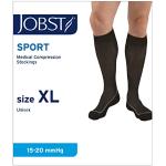 JOBST Chaussettes de compression graduées pour les amateurs de sport - Compression 15-20 mmHg - Design unisexe - Noir froid - Taille XL