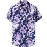 Chemises hawaiennes saison été tropicales à manches courtes Taille 3 XL look casual pour homme 