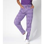 Pantalons violets en coton à imprimés Taille XXL W46 pour femme en promo 
