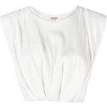 T-shirts à imprimés Johanna Ortiz blancs à motif palmier sans manches pour femme 
