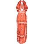 Johanna Ortiz robe mi-longue Quipu Knots à imprimé tropical - Orange