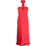 Johanna Ortiz robe bustier en soie à coupe mi-longue - Rouge