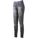 Jeans slim gris clair en coton pour femme 