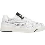 Baskets basses John Galliano blanches en cuir synthétique Pointure 42 look casual pour homme 