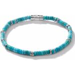 Bracelets de perles bleus en argent à perles éco-responsable classiques pour femme 