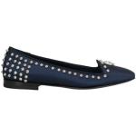 Chaussures casual John Richmond bleu nuit en cuir à clous Pointure 37 look casual pour femme en promo 