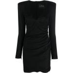Robes de soirée longues John Richmond noires à manches longues à col en V Taille XL pour femme en promo 