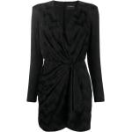 Robes de cocktail John Richmond noires en viscose à manches longues à col en V Taille XL pour femme en promo 