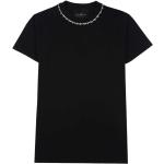 T-shirts col rond John Richmond noirs en coton à manches courtes à col rond Taille XS pour femme 