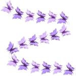 Guirlandes en papier violettes en papier à motif papillons 