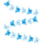 Guirlandes en papier bleues en papier à motif papillons 
