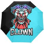 Joker Noir Bleu Clown Parapluie Pliable Pliant à O