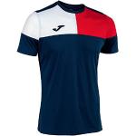 Joma Crew V T-Shirt, Bleu Marine/Rouge/Blanc, XXXL Homme
