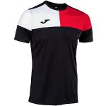 Joma Crew V T-Shirt, Noir/Rouge/Blanc, 12-13 años Homme