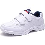 Chaussures de fitness blanches en caoutchouc à scratchs Pointure 43 look fashion pour homme 