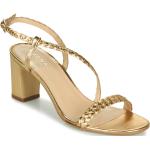 Sandales Jonak dorées en cuir en cuir Pointure 41 avec un talon entre 7 et 9cm pour femme 