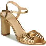 Sandales Jonak dorées en cuir en cuir Pointure 41 avec un talon de plus de 9cm pour femme 