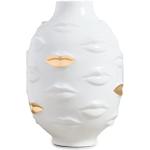 Jonathan Adler - Gala - Vase - Baiser, lèvres, baiser - avec détails dorés - Hauteur : 25,4 cm - Largeur : 15,24 cm