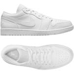 Chaussures Nike Jordan blanches en cuir Pointure 44 classiques pour homme en promo 