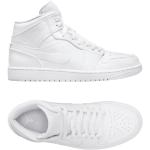 Chaussures Nike Jordan blanches en cuir classiques pour homme 