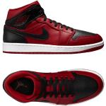 Chaussures montantes Nike Jordan rouges en caoutchouc classiques pour homme 