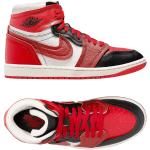 Chaussures Nike Jordan rouges en cuir en cuir Pointure 38,5 classiques pour femme 