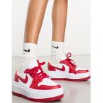 Baskets à lacets Nike Air Jordan 1 rouges en caoutchouc à lacets Pointure 37,5 look casual pour femme en promo 