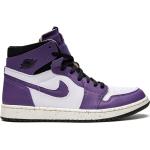 Baskets montantes Nike Air Jordan 1 violettes en caoutchouc à bouts ronds look casual pour femme 