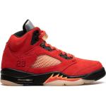 Chaussures Nike Air Jordan V rouges en cuir en cuir à bouts ronds pour femme 