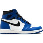 Baskets montantes Nike Air Jordan 1 bleues look casual pour femme 