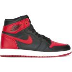 Baskets montantes Nike Air Jordan 1 rouges en caoutchouc à bouts ronds look casual pour femme 