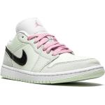 Baskets à lacets Nike Air Jordan 1 vertes en caoutchouc à bouts ronds look casual pour femme 
