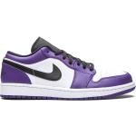 Baskets basses Nike Air Jordan 1 violettes en cuir à bouts ronds look casual pour femme 