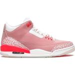 Chaussures Nike Air Jordan roses en cuir en cuir à bouts ronds pour femme 