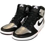 Baskets montantes Nike Air Jordan 1 argentées en cuir seconde main Pointure 43 look casual pour homme en promo 