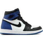 Baskets montantes Nike Air Jordan 1 bleues à bouts ronds look casual pour femme 