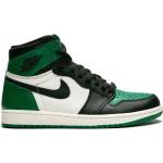 Baskets montantes Nike Air Jordan 1 vert sapin à logo en caoutchouc à bouts ronds look casual pour homme 