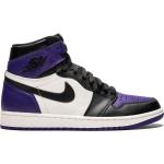 Baskets montantes Nike Air Jordan 1 violettes à bouts ronds à lacets look casual pour femme 
