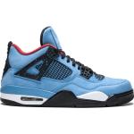 Baskets montantes Nike Air Jordan 4 Retro bleues en caoutchouc à bouts ronds look casual pour femme 