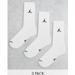 Chaussettes Nike Jordan blanches en lot de 3 Taille M pour femme 
