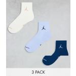Chaussettes Nike Jordan bleues en lot de 3 Taille L pour femme 