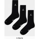 Chaussettes Nike Jordan noires en lot de 3 Taille S pour femme en promo 