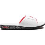 Tongs  Nike Jordan Hydro blanches en cuir synthétique à bouts ouverts à scratchs 