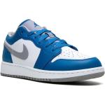 Chaussures Nike Air Jordan 1 bleues en caoutchouc en cuir à bouts ronds pour garçon 