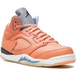 Baskets montantes Nike Air Jordan V orange en cuir de veau à bouts ronds look casual pour garçon 