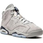 Chaussures Nike Air Jordan Retro 6 gris clair en caoutchouc en cuir à bouts ronds pour femme 