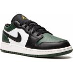 Chaussures Nike Air Jordan 1 vertes en caoutchouc en cuir à bouts ronds pour garçon 