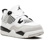 Chaussures Nike Air Jordan 4 Retro blanches en caoutchouc en cuir à bouts ronds pour garçon 